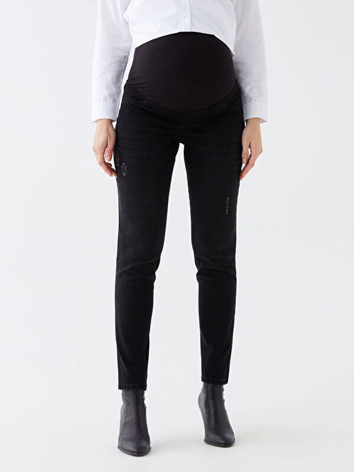 Kar?n Panelli Slim Mom Hamile Jean Pantolon