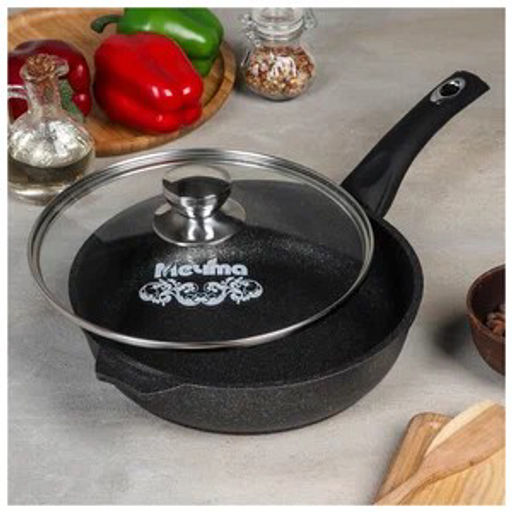 Сковорода 24см АП Гранит star с несъемной ручкой и стеклянной крышкой арт.С24803 - Мечта фото 10