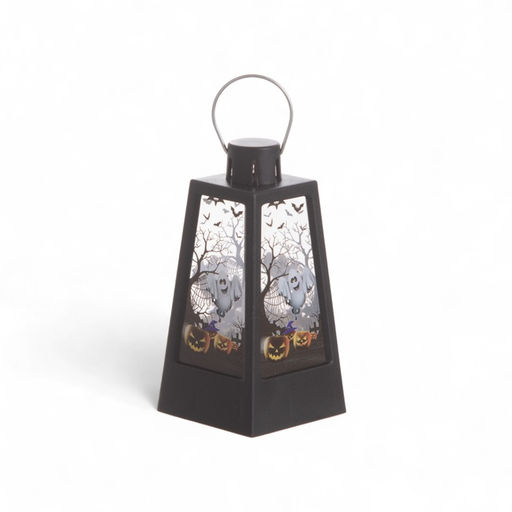 Фигурка светящаяся RISALUX «Привидение», LED-ночник, 3×LR1130, чёрный, 4.4×4.4×9.4 см