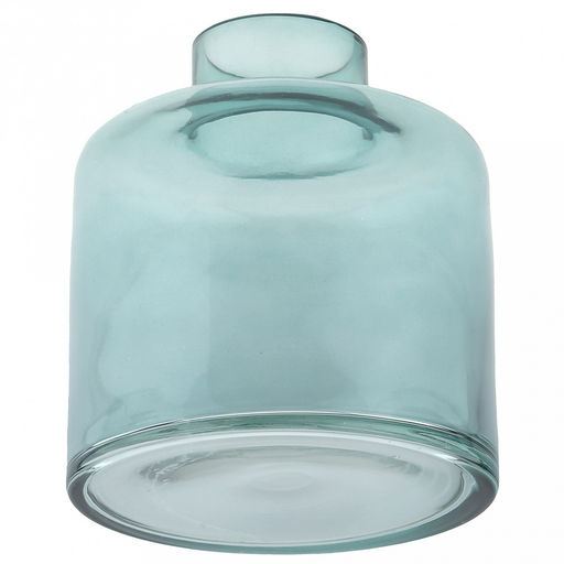 Ваза для цветов стеклянная "Малая" д16см, h18см, форма "бутылка", "Изумруд" (Россия)