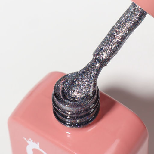 Гель лак для ногтей кошачий глаз, трехфазный, 10 мл, LED/UV, серебристый (38)