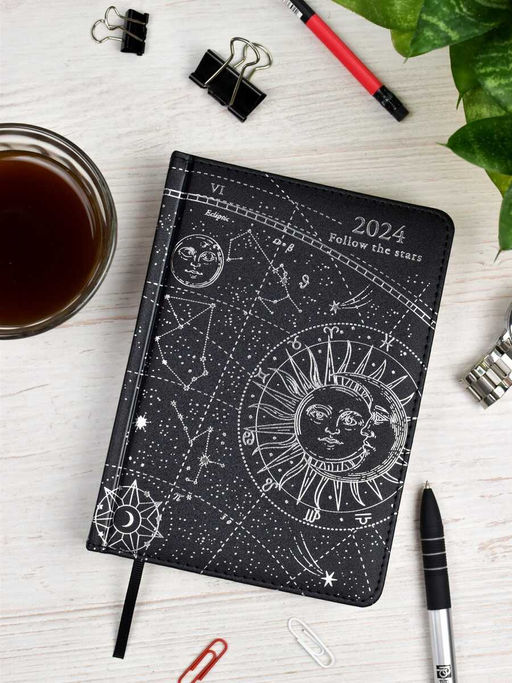 Ежедневник датированный 2024 ESCALADA, АСТРОЛОГИЧЕСКИЙ, А6+, 200 л., арт. 64243/ 20 ПЛОНЖЕ ЭКСТРА МЕТТАЛИК ЧЁРНЫЙ  фото 16