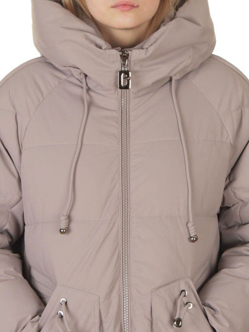 6615 BEIGE Пальто зимнее женское (200 гр. холлофайбер)