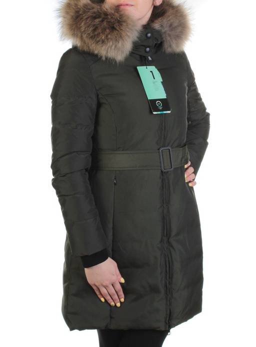 YW-17013 SWAMP Пальто женское зимнее (био-пух, натуральный мех лисицы)