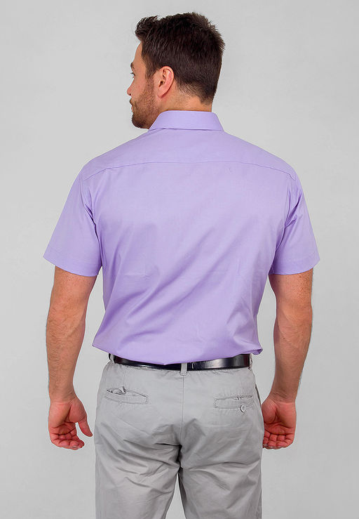 Сорочка мужская короткий рукав GREG 720/107/3823/Z STRETCH  фото 10