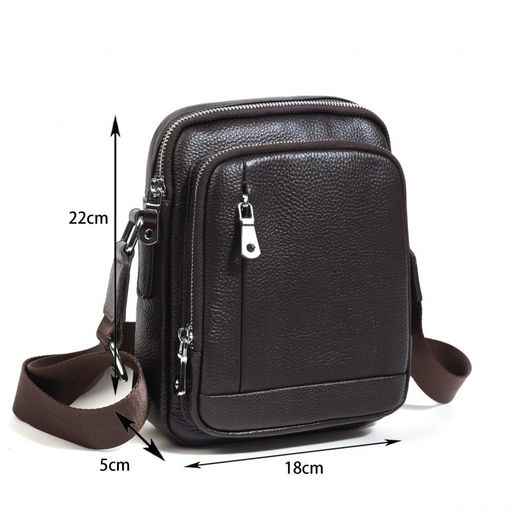 Сумка мужская, кожа, MIRONPAN 33231 Коричневый