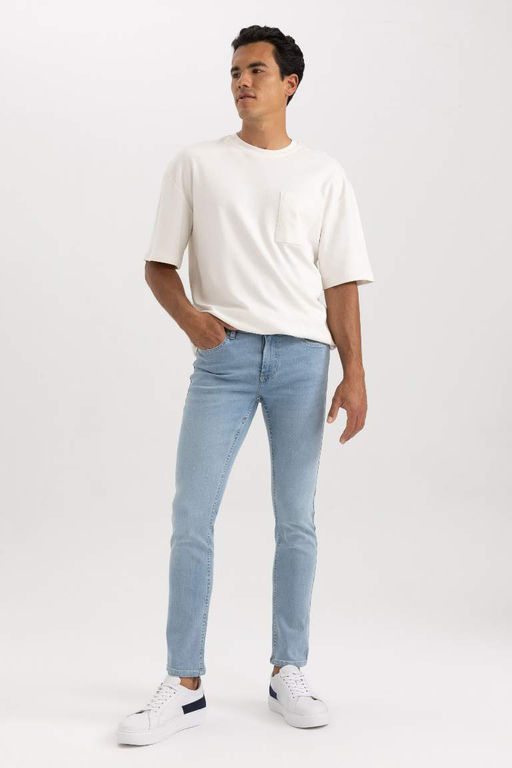 Джинсовые брюки скинни Carlo очень узкого кроя с нормальной талией и очень узкими штанинами - Defacto фото 2