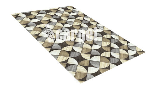 Коврик вырезной icarpet PRINT антискользящий (143) "Медальон" 60х100 серо-коричневый