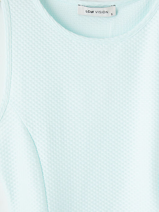 Bisiklet Yaka Peplum Bluz