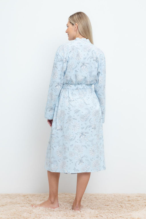 Халат Very Neat Е 50005 голубое стекло женский из хлопка  фото 5