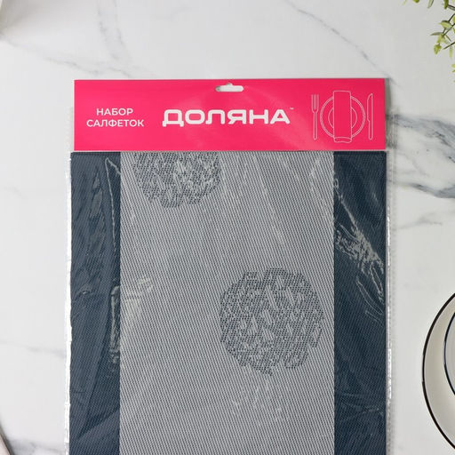 Набор салфеток Доляна Лилли, 4 шт, 4530 см, цвет серый  фото 5