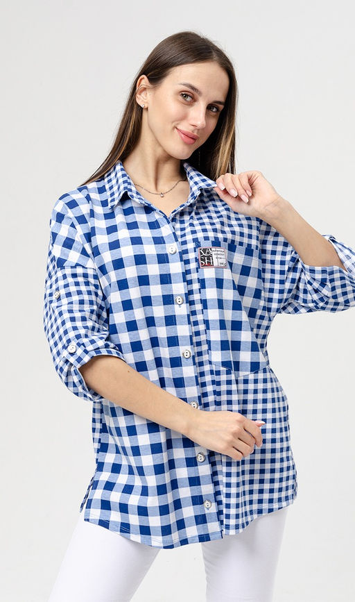 Туника Женева синяя (мелкая клетка) - Rash фото 7