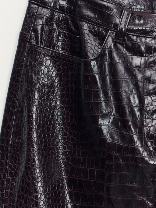 Прямые брюки из искусственной кожи / Zarina