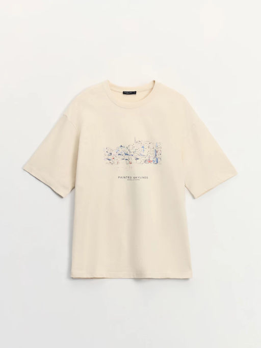 Футболка с принтом из 100% хлопка ZR2605043403-61 / Zarina