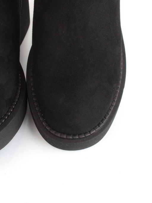 02-FI908-2M BLACK Сапоги зимние женские (натуральная замша, натуральный мех) - Фабричный китай фото 9