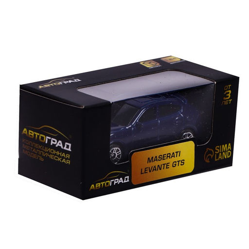Машина металлическая MASERATI LEVANTE GTS, 1:64, цвет синий - Автоград фото 4
