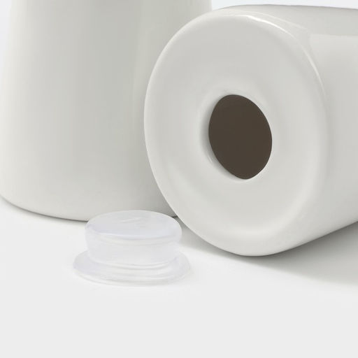 Набор для специй BellaTenero, 5 предметов: солонка, перечница, 2 соусника, на бамбуковой подставке, фарфор, белый  фото 4