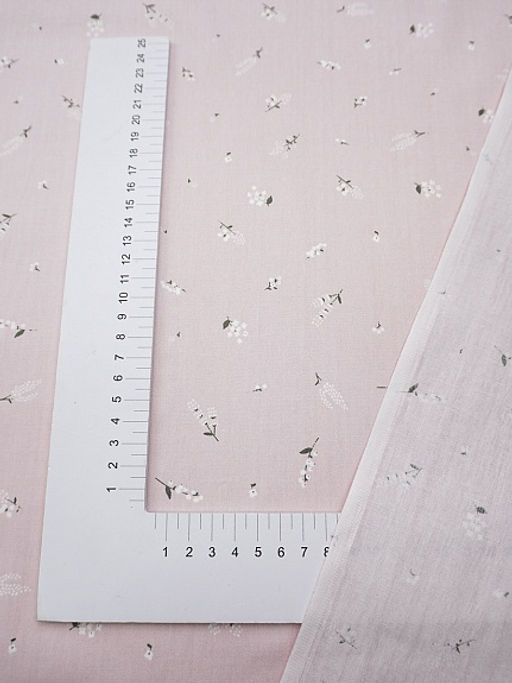 Сатин "Нежность" цв.пыльный светло-розовый, СОРТ2, ш.1.6м, хлопок-100%, 110гр/м.кв