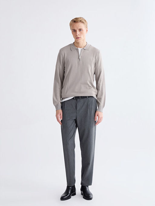 Polo Yaka Erkek Triko Kazak