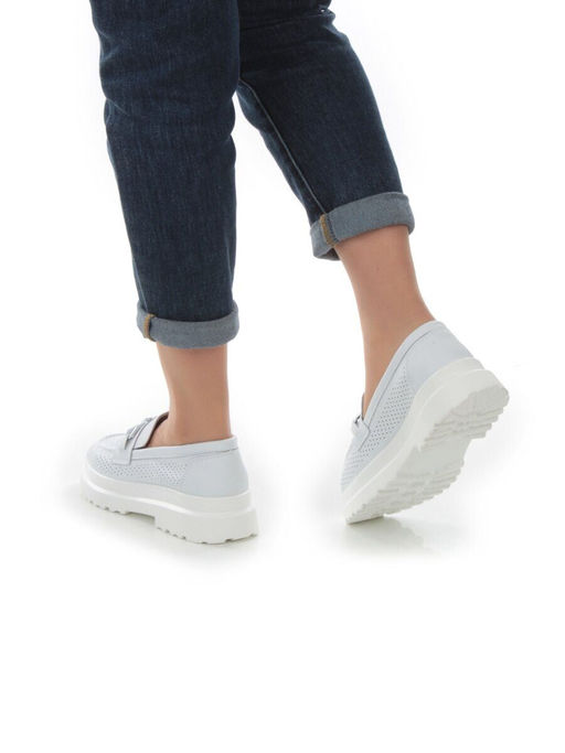 03-PDD190-2 WHITE Полуботинки женские (натуральная кожа) - Фабричный китай фото 3