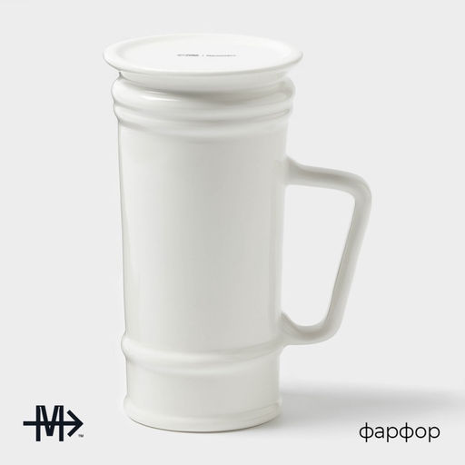 Кружка Magistro OliveQueen, 750 мл, 131018.5 см, фарфор, белая  фото 2