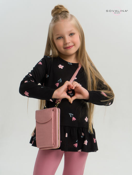 Костюм Алиса тюльпаны на черном-сухая роза - Sovalina фото 9