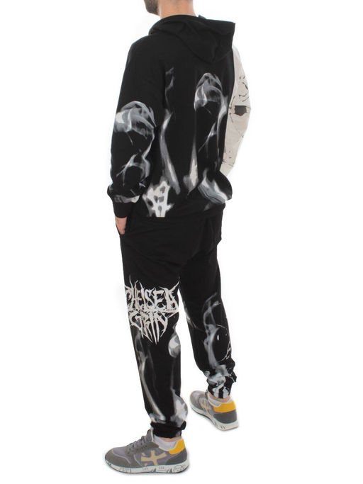 2608/7325 BLACK/WHITE Костюм спортивный мужской (75% хлопок, 20% полиэстер, 5% спандекс) - Fashion фото 5