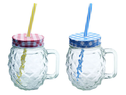 Кружка стекл для смузи "Ананас", арт. 56534
