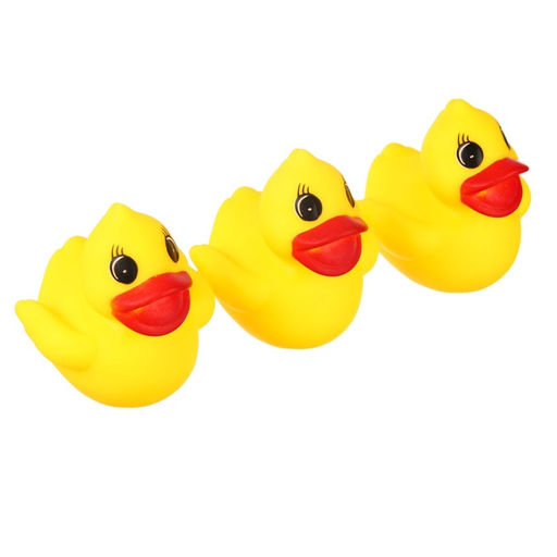 Резиновые игрушки для ванны Крошка Я «Уточки», 6.5 см, с пищалкой, в наборе 3 шт.