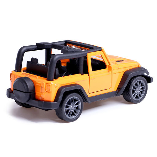 Машина металлическая «Джип», инерционная, 1:36, открываются двери, цвет оранжевый