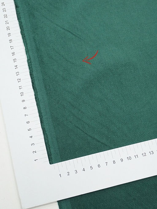 Бархат цв.Зеленый мох, СОРТ2, ш.1.48м, хлопок-90%, лайкра-5%, п/э-5%, 280гр/м.кв - Купава фото 2