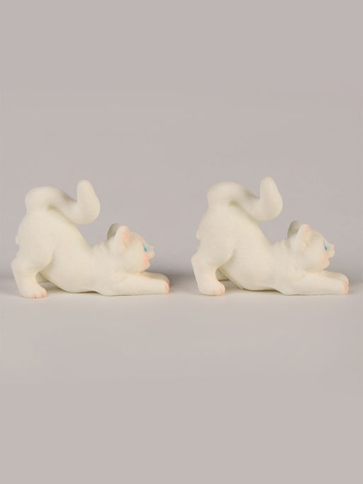 Миниатюра кукольная «Игривый котик», набор 2 шт., размер 1 шт. — 2 × 3,5 × 3 см