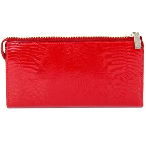 Портмоне женское Cayman-420 на молнии н/к, 1 отд, 12 карм, красный игуана (73) 164398  фото 2