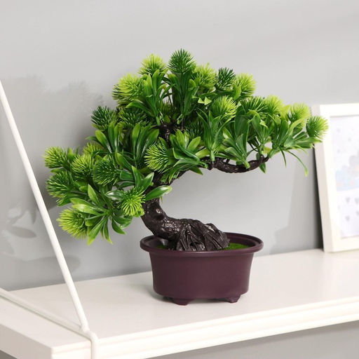 Бонсай искусственный в горшке «Пушистоцвет», 12×22 см, МИКС