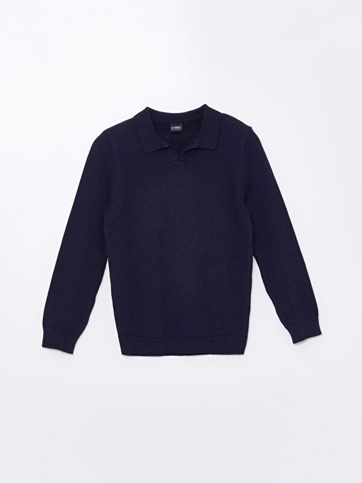 Polo Yaka Erkek ?ocuk Triko Kazak