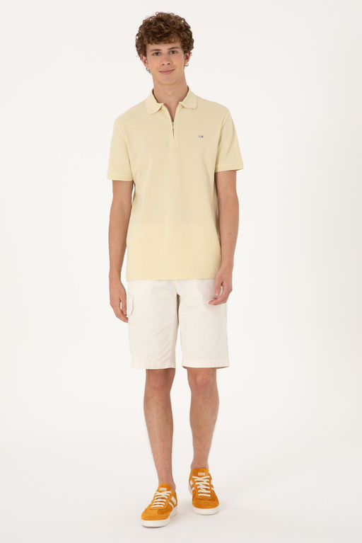 Erkek Regular Fit Fermuarl_ A__k Haki Ti__rt Sepette S_rpriz _ndirim - U.s. polo assn фото 4