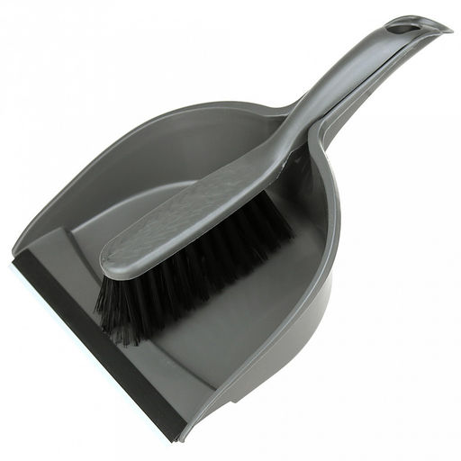 Комплект для уборки пластмассовый: совок 21х16х6,5см с резинкой + сметка 26х3,5см, ворс 4см "Арка" цвета в ассортименте: салатовый, розовый, бирюзовый (Китай)