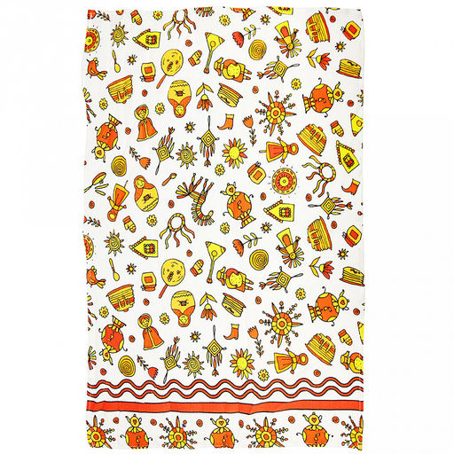 Полотенце вафельное 50х70см "Весенняя капель", хлопок 100%, "Домашняя мода" (Россия)