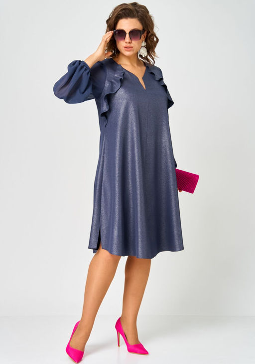 Платье EVA GRANT 7322 А синий баклажан