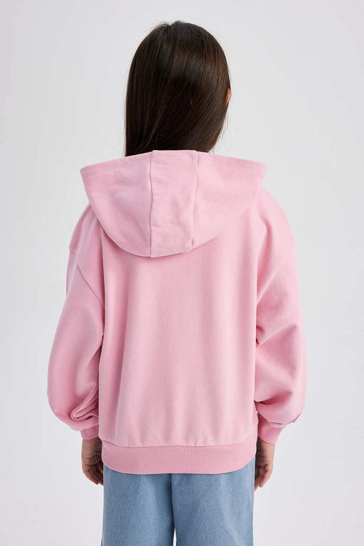 Толстовка с капюшоном для девочек свободного кроя - Defacto фото 5