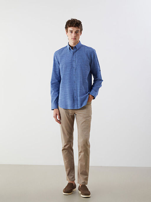 Regular Fit Uzun Kollu Poplin Erkek G?mlek