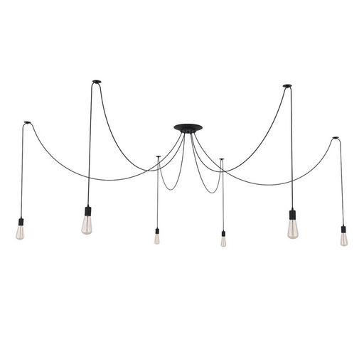 Светильник BayerLux «Паук», 6×40 Вт, E27, чёрный