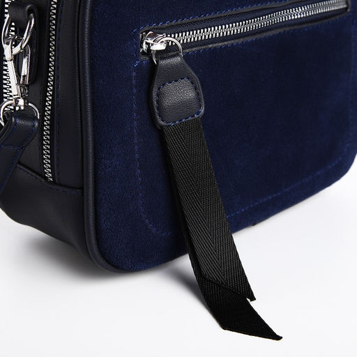 Сумка-саквояж на молнии, цвет синий - Simaland фото 4