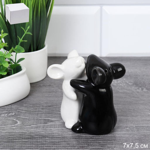 Набор для специй 2 предмета Мышки Инь Янь / 102 /уп 144/ - ГалеонТрейд фото 9