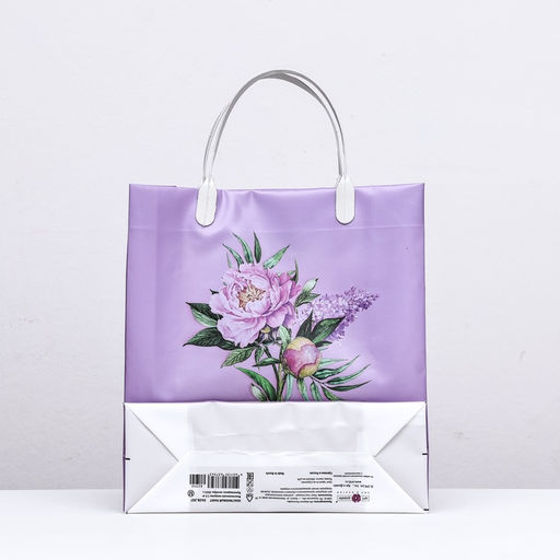 Цена за 5 шт. Пакет Цветочное счастье, мягкий пластик, 26 х 24 х 9 см, 140 мкм - Simaland фото 2