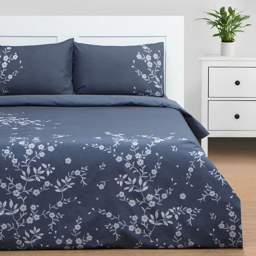 Постельное бельё Этель евро Floral print, 200х217 см, 220х240 см, 50х70 см -2 шт, поплин  фото 8