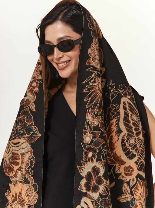 в составе ШЕРСТЬ и кашемир Большой, мягкий, теплый двусторонний палантин. - Tantino фото 10