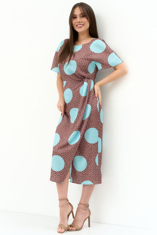 Платье Magia mody 2276 какао+бирюза