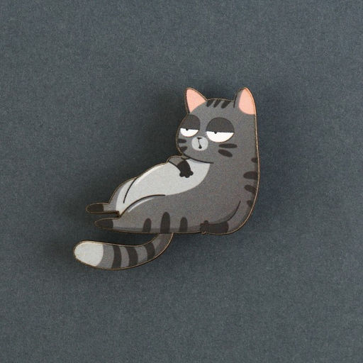 Цена за 2 шт. Значок деревянный Талисман на пофигизм, 4?3.7 см