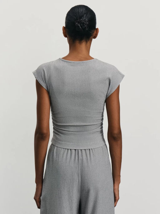 Топ из рельефной ткани со сборками / Zarina  фото 5